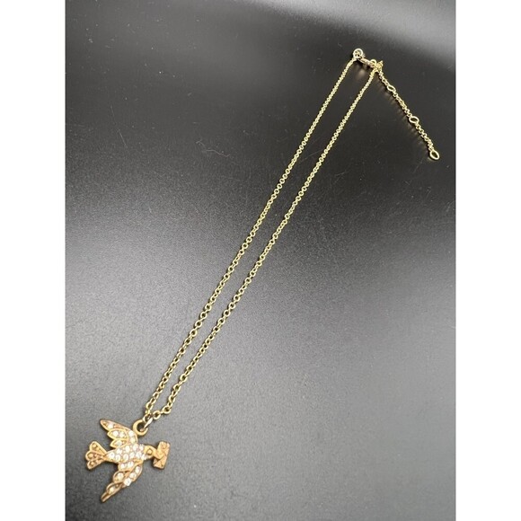 J. Crew Brass Crystal Bird Necklace - Picture 2 of 6